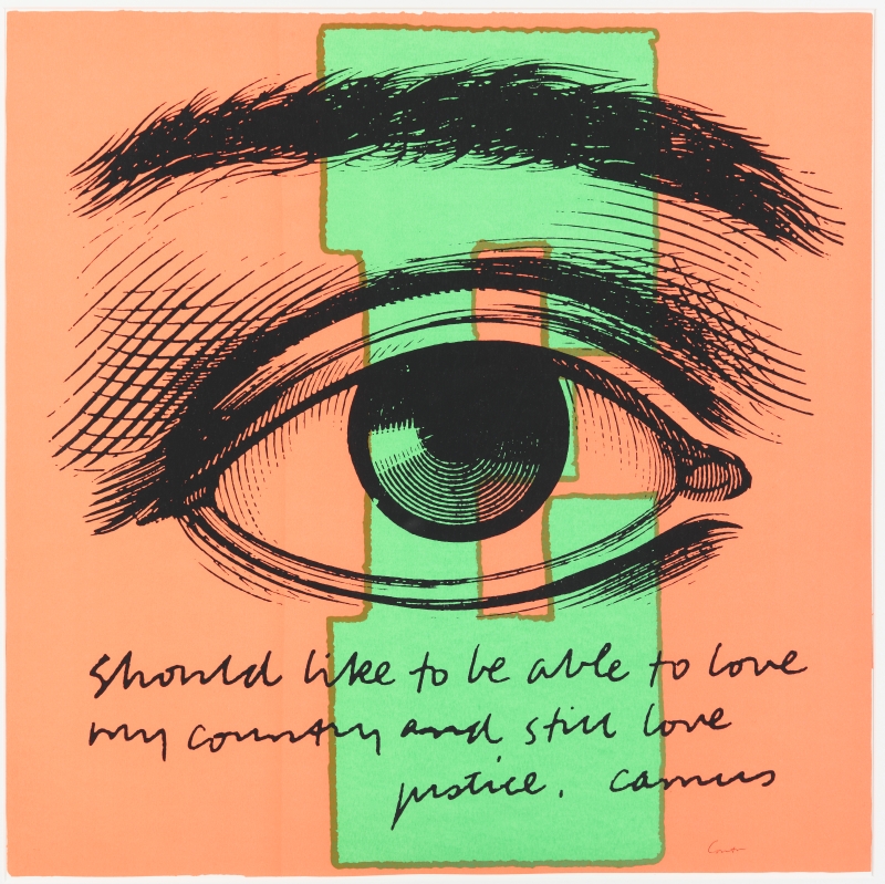 Õde Mary Corita. E Eye Love. 1968. Siiditrükk. Eesti Kunstimuuseum