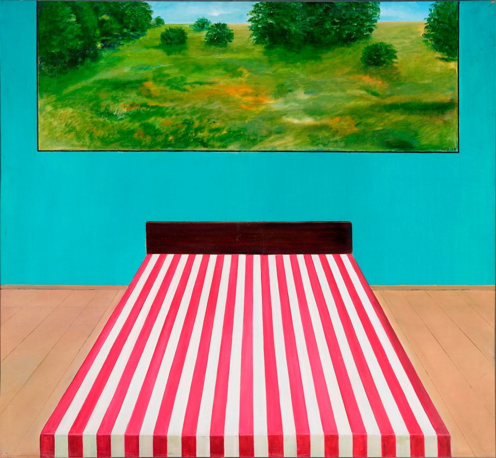 Pildiallkiri: Andres Tolts. Triibuline kušett. 1975. Eesti Kunstimuuseum