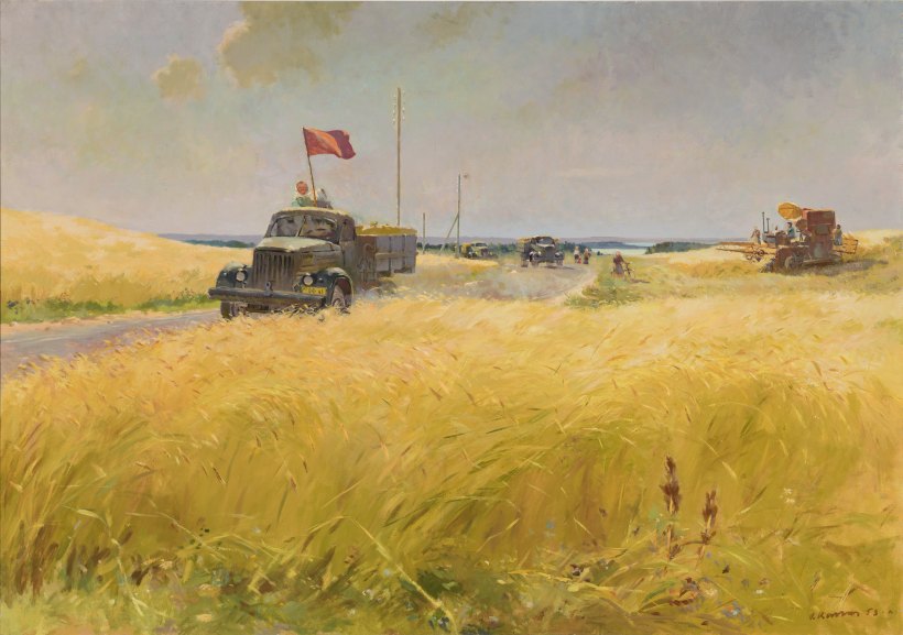 Viktor Karrus. Vilja riigile. 1953. Õli, lõuend. Eesti Kunstimuuseum