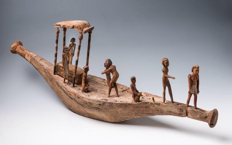 Laevamudel. Maalitud puit. Keskmine riik, 1980 – 1700 eKr. ©Museo Egizio, Torino