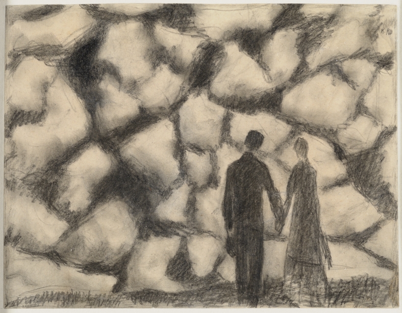 Kristjan Raud. Kahekesi. 1903-1913. Pliiats, paber. Eesti Kunstimuuseum