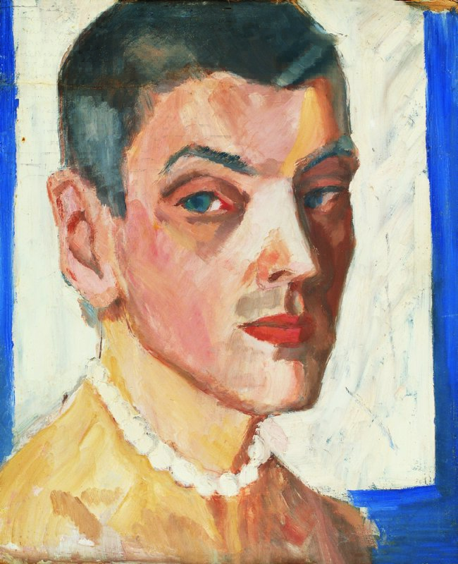 maal Autoportree pärlitega. 1935