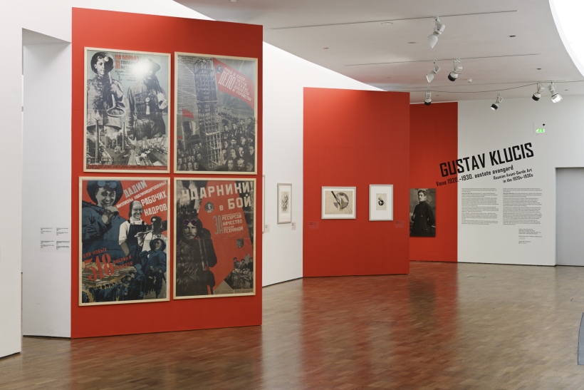 Näituse „Gustav Klucis. Vene 1920.–1930. aastate avangard“ vaade. Foto: Stanislav Stepaško