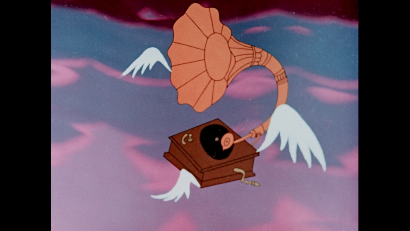 Kaadrid Rein Raamatu animafilmist „Lend“ (1973), mida kasutati dokumentaalfilmis „Nõukogude hipid“