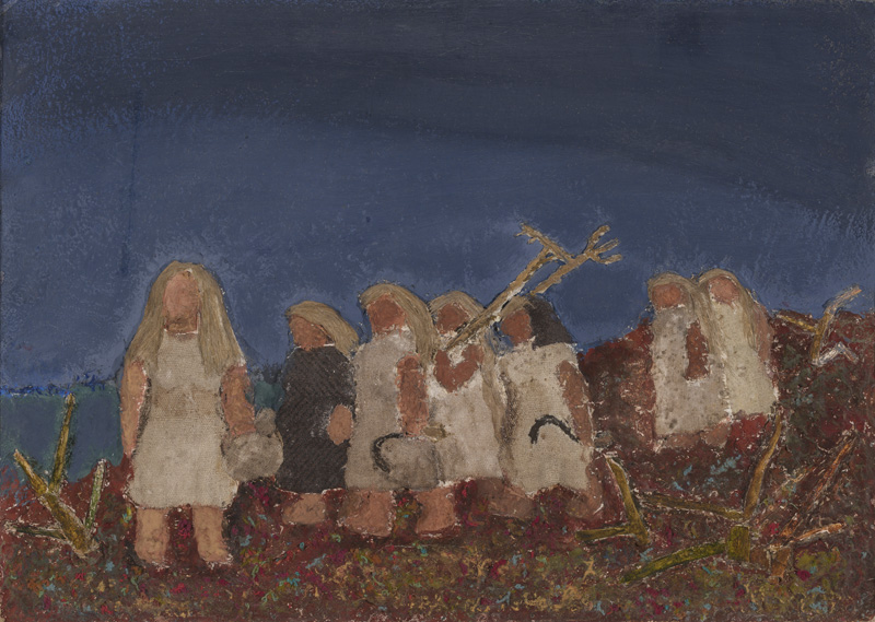 Silvia Jõgever. Teoorjad tulevad põllutöölt koju. 1960. Eesti Kunstimuuseum