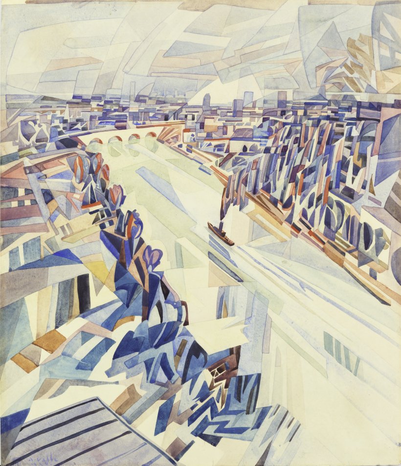 Ado Vabbe akvarell "Seine’i jõgi"