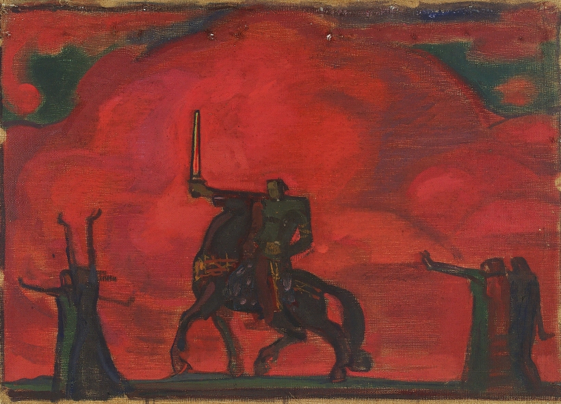 Nikolai Triik. Sõttaminek. 1909. Maal. Tartu Kunstimuuseum