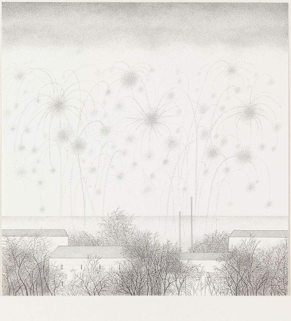 Mare Vint. Ilutulestik. 1973. Tušš. Eesti Kunstimuuseum