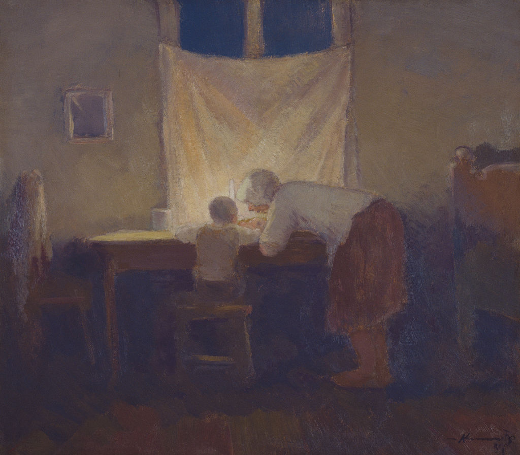 Nikolai Kummitsa maal "Lambi valgel"