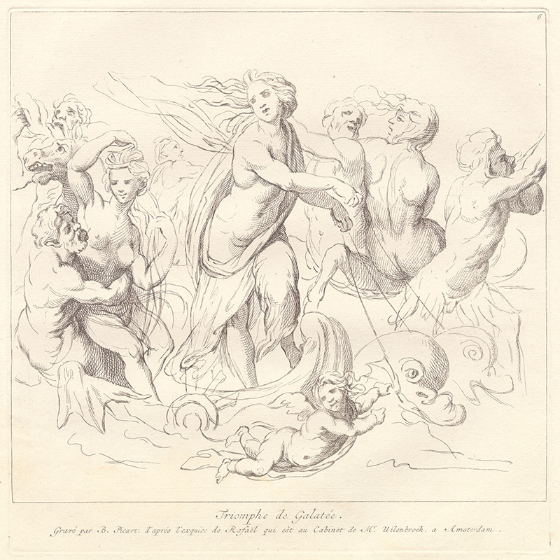 Bernard Picart (1673–1733). Galateia triumf. U 1724–1733. Ofort, paber. Eesti Kunstimuuseum